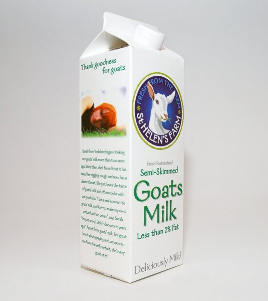 Sarahphotogirl adorns the side of a carton of milk