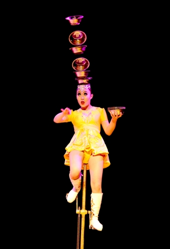 Catching Bowls on a Unicycle at the Chinese State Circus