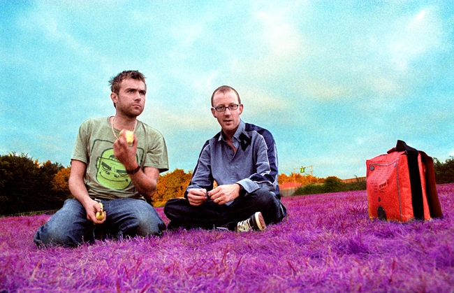 Damon Albarn and David Rowntree from Blur at Leeds Festival.