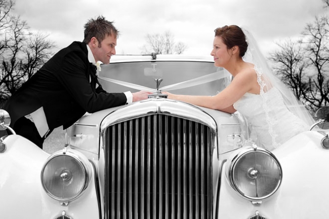 The Bride, Groom and Car