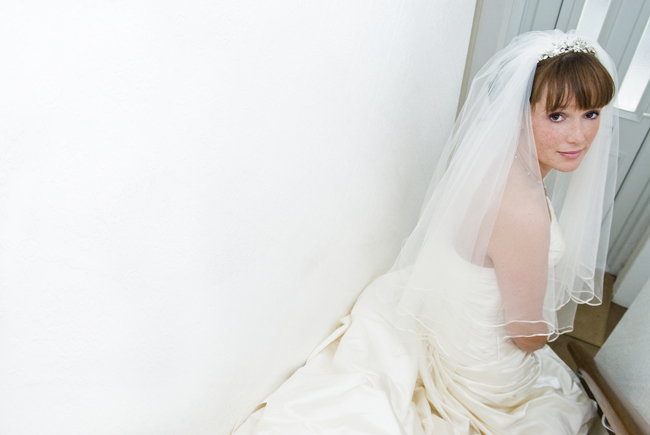 Bride on the stairs